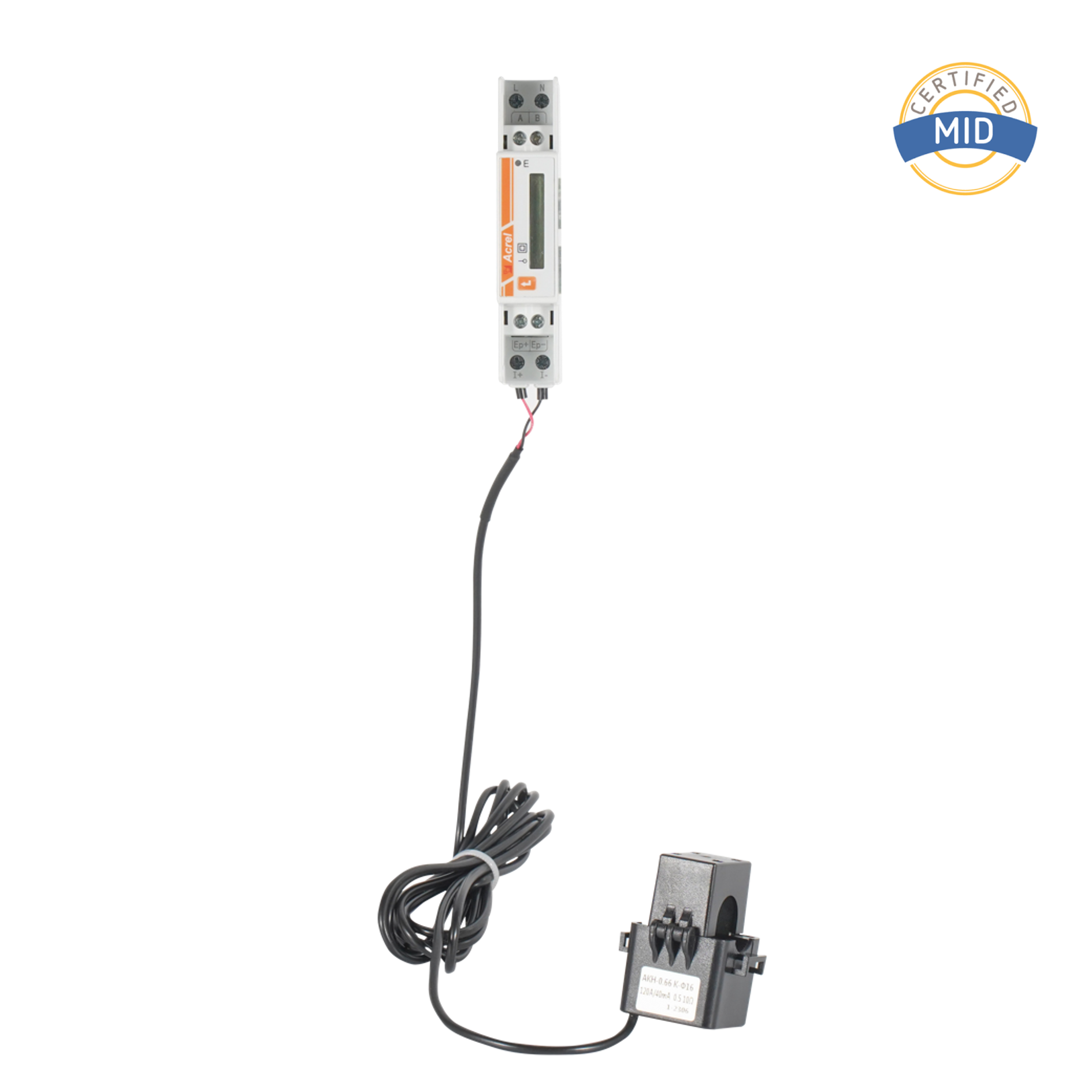 کنتور انرژی تک فاز AC دارای گواهینامه MID با CT خارجی