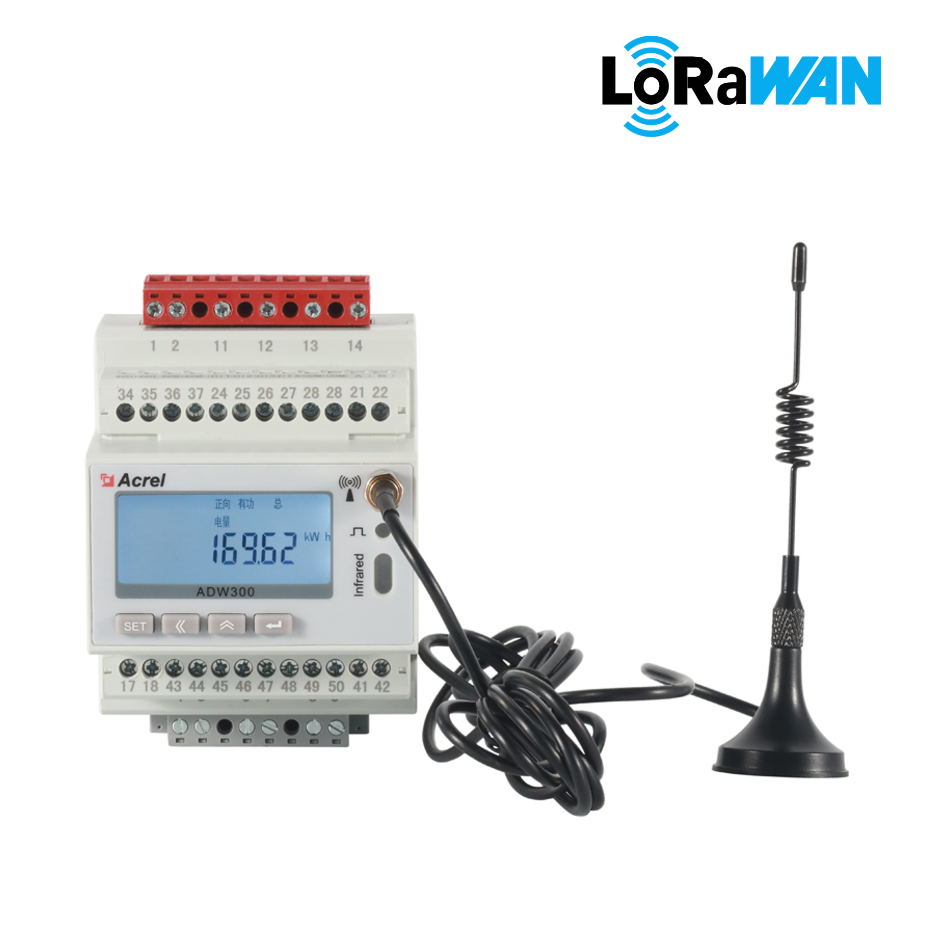AC سه فاز بی سیم EU868MHz انرژی سنج LoRaWAN
