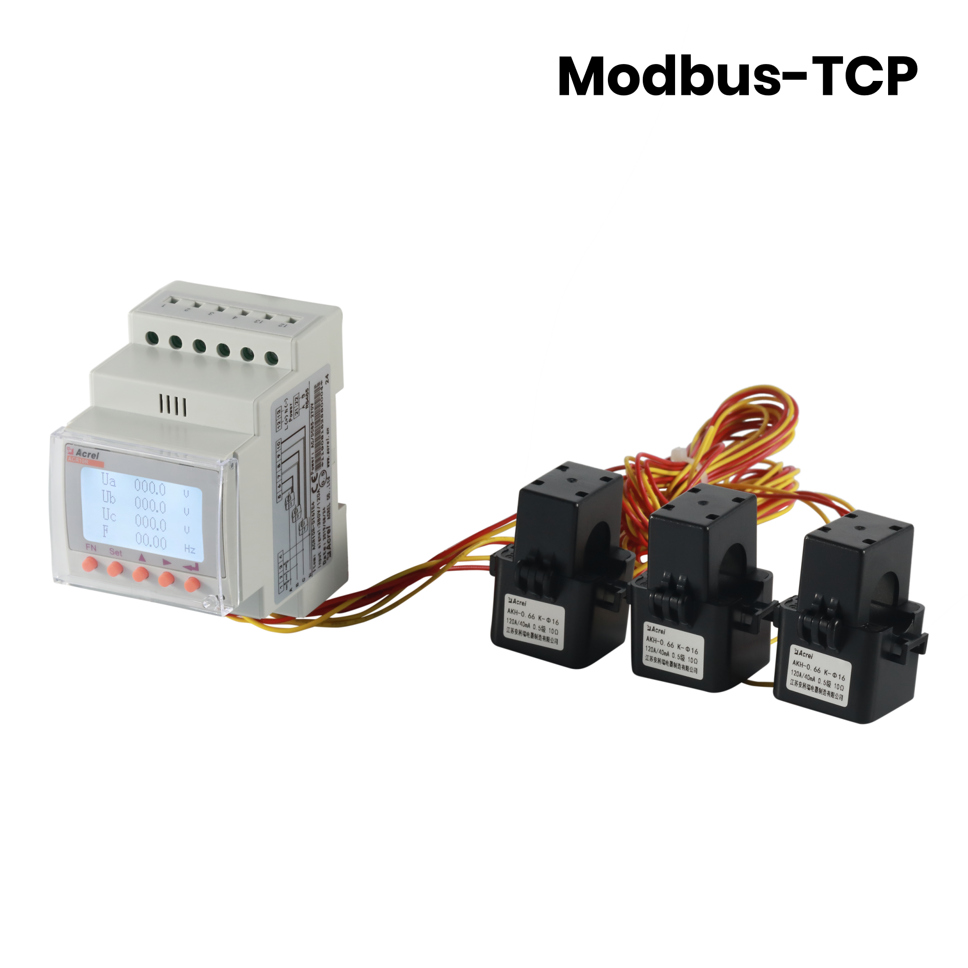 ارتباط اترنت Modbus-TCP AC انرژی سنج سه فاز با سی تی های خارجی
